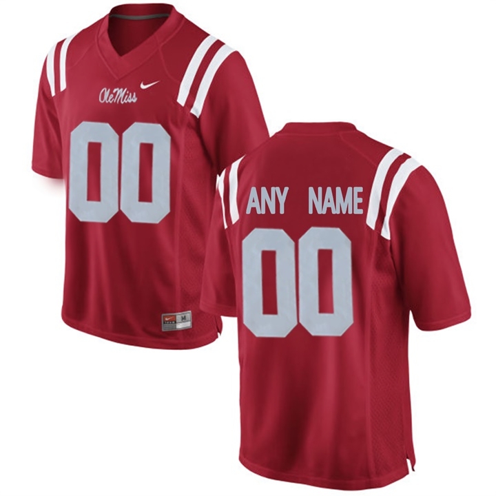 Ole Miss Rebels Men's NCAA Red Customized Limited College Football Jersey BYU2149LV